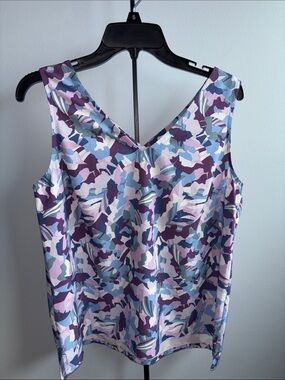 Eddie Bauer Sleeveless Top in Gray, Blue & Plum